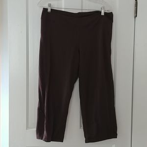 Title Nine Cropped Knit Pants Brown size L